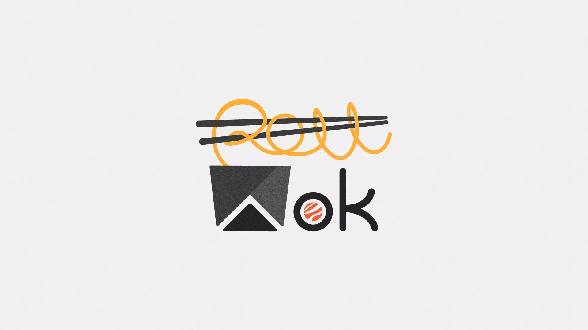 Разработка логотипа суши-бара «Roll Wok Club» в Пушкине