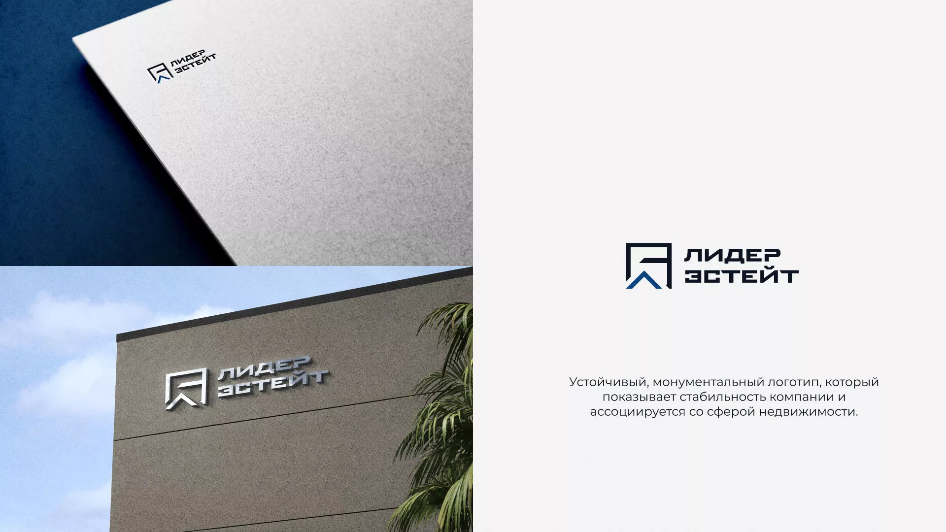 Разработка логотипа агентства недвижимости «Лидер Эстейт» в Пушкине